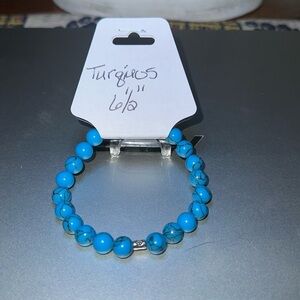 Sweet Hand Crafted Turquoise Stretch Bracelet